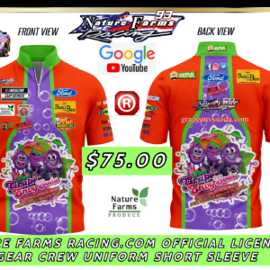 NATURE FARMS RACING OFFICIAL LICENSED CREW UNIFORM SHIRTS SHORT SLEEVE
